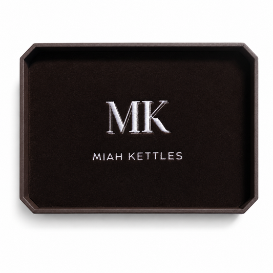 Bespoke luxury jewellery display tray with custom velvet or leather finish